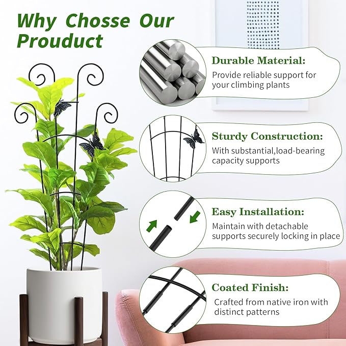 2 Pack 30 Inch Taller Plant Trellis - Image 4