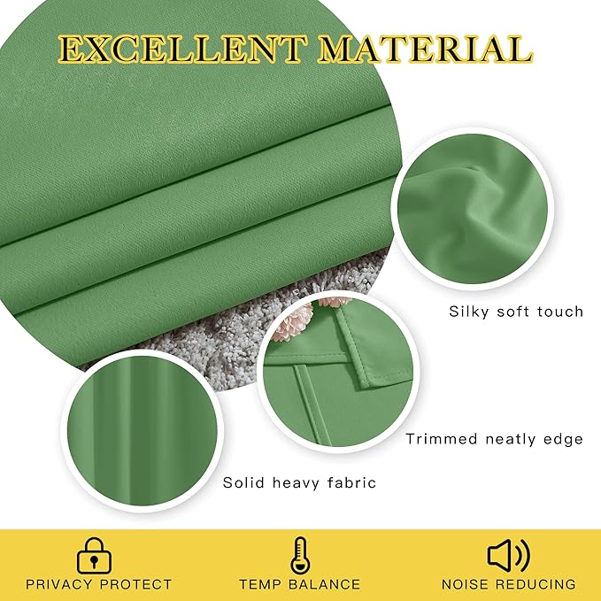 NICETOWN Patio Door Curtain Sound Blocking, Bedroom Privacy Room Divider Curtain - Image 3