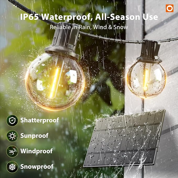 addlon 200FT Solar String Lights Outdoor Waterproof - Image 7