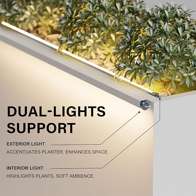 GSK White Metal Planter Box - Image 2