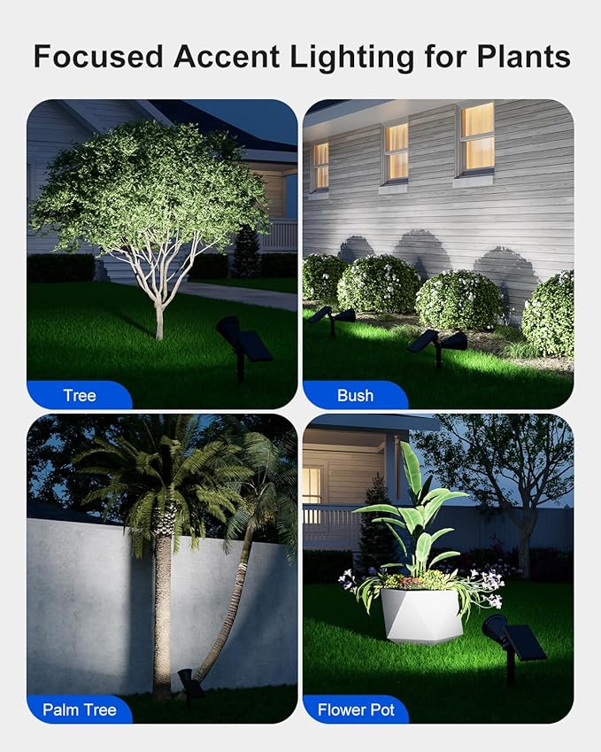 4 Pack Solar Spotlights Outdoor Waterproof - Image 5