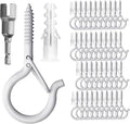 PlusRoc 40 Pack Ceiling Hooks for Hanging Plants Outdoor String Lights Heavy by PlusRoc