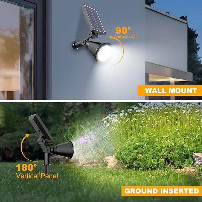 Solar Spot Lights Outdoor, 36 LEDs 1000LM Adjustable Solar Lights Outdoor - Image 5