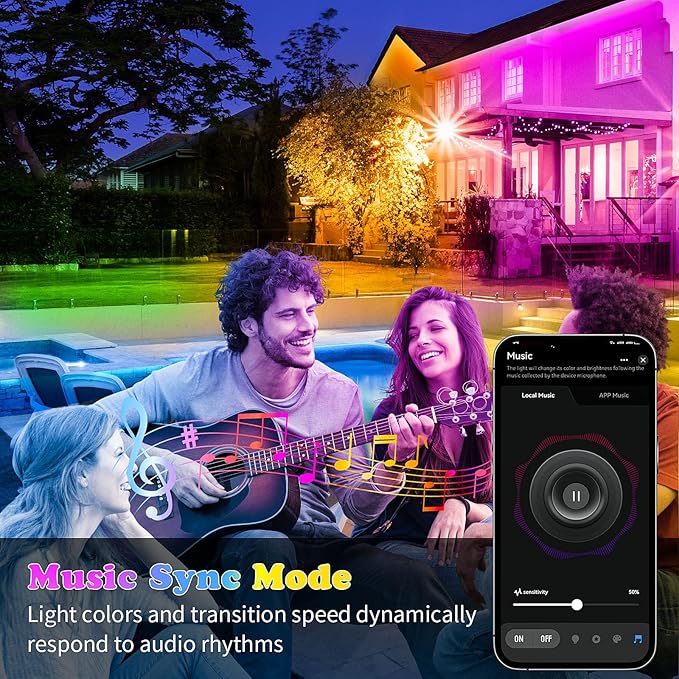 KSIPZE Outdoor led Strip Lights Waterproof IP68, RGB Outdoor led Lights - Image 3