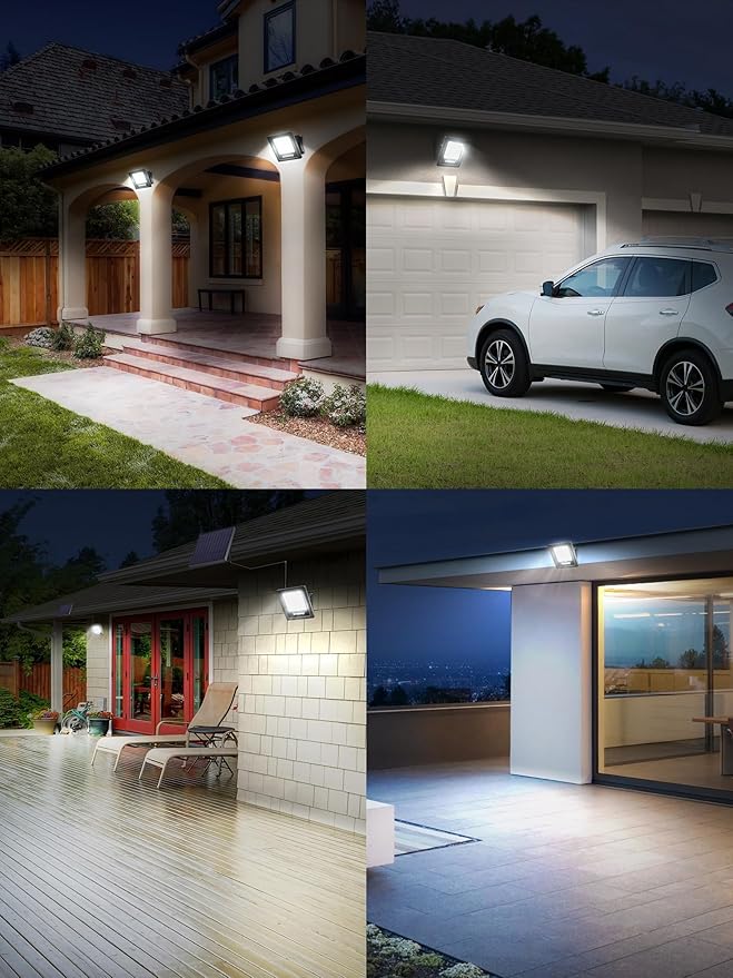 Solar Lights Outdoor, Solar Powered Flood Lights Weatherproof, Dusk to Dawn Led - Image 5