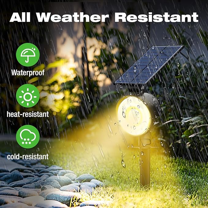 nipify 12 Pack Solar Spot Lights Outdoor Waterproof - Image 2