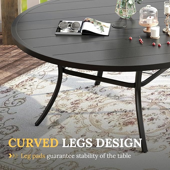 VICLLAX Large Patio Dining Furniture Set, Outdoor Dining Set - Image 7