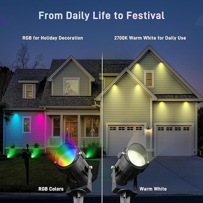 Christmas Landscape Lights 12W RGBW Outdoor Spot Lights - Image 9