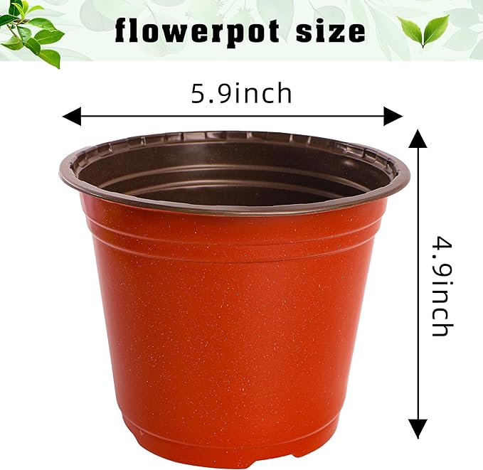 TDHDIKE 6 Inch Plastic Plant Nursery Pot/Pots - Image 2