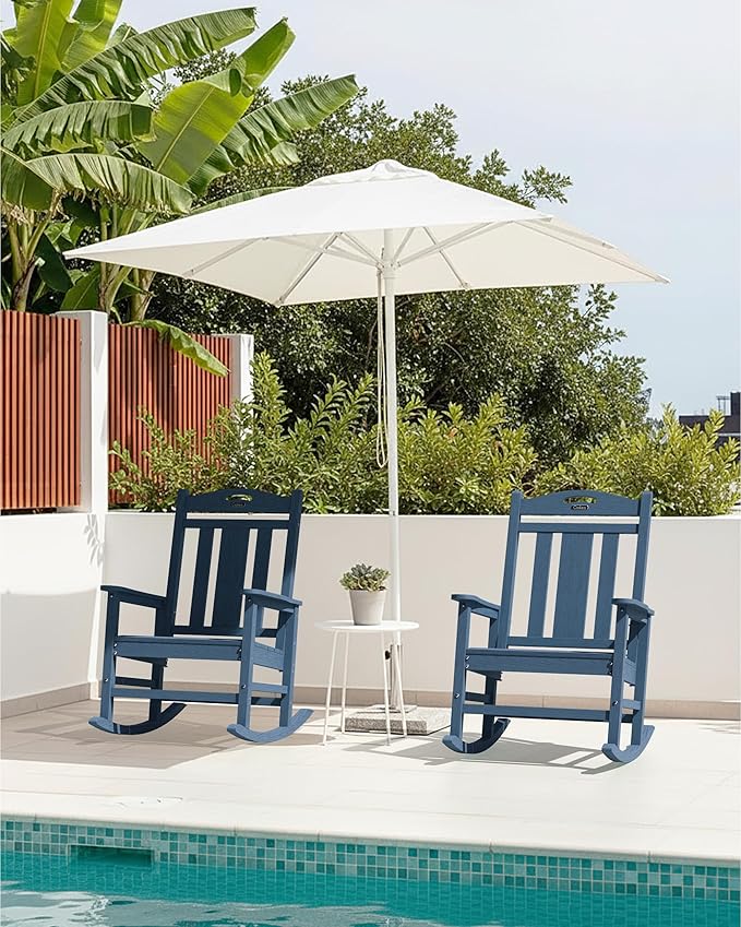 Ciokea Oversized Outdoor Rocking Chairs Set of 4, 380lbs Heavy-Duty Large Patio - Image 2