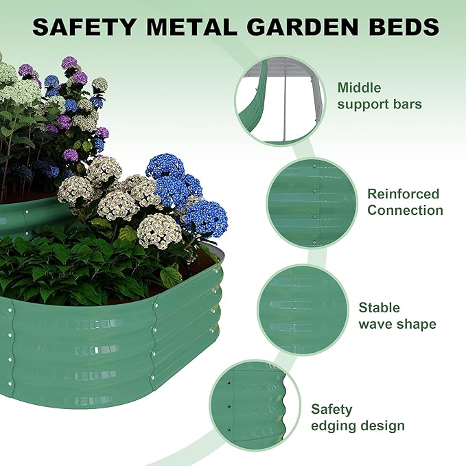 Galvanized Raised Garden Bed Kit – 61x42x31 in Outdoor Planter Box - Image 2