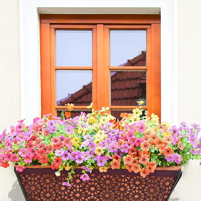 2 Pack 24" Railing Planter Window Box Deck Balcony Rail Planter Black Metal - Image 6