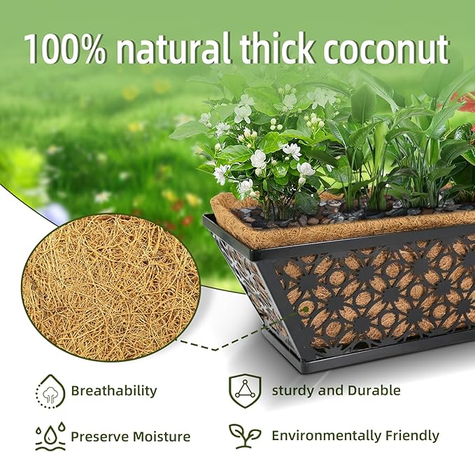 hehimhis 24 Inch 2 Pack Railing Planter Box - Image 2