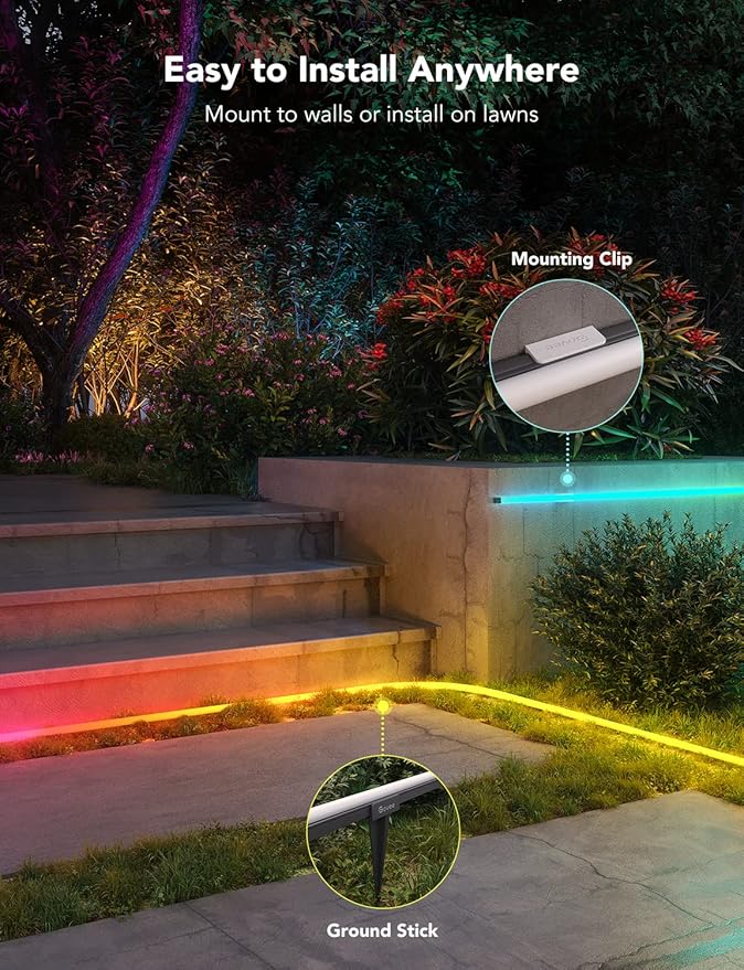 Govee Outdoor Neon Rope Lights, 32.8ft RGBIC IP67 Waterproof Patio Decorations - Image 5