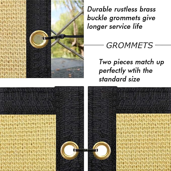 UPGRADE Privacy Fence Screen 6'x46' Sand Outdoor 90% Visibility Blockage 170 - Image 4