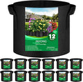 NYONG 12-Pack 20 Gallon Thickened Non-Woven Grow Bags, Aeration Fabric Pots by JNYONG