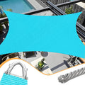 20' x 20' Turquoise Rectangle Sun Shade Sail Outdoor Canopy Awning UPF50+ by OOTONAT