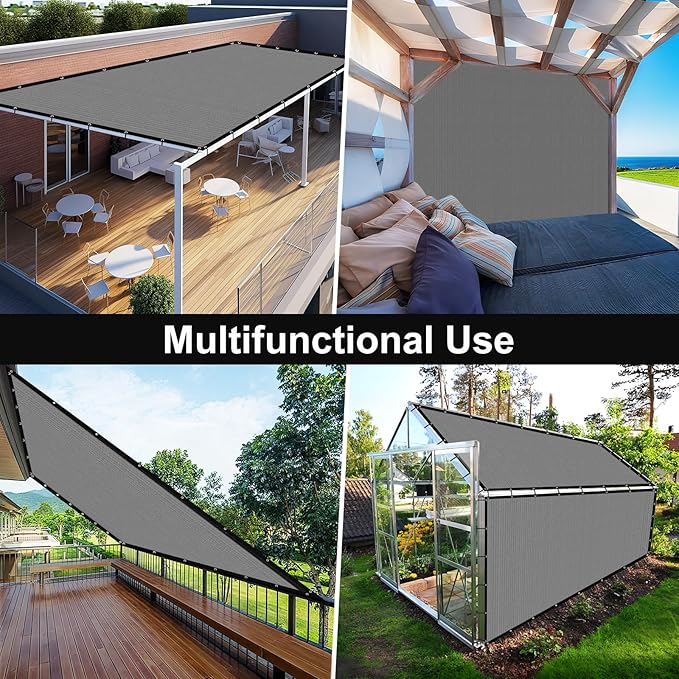 Artpuch 90% Sun Shade Cloth, 5 x 12 FT Pergola Shade Cover Canopy - Image 8