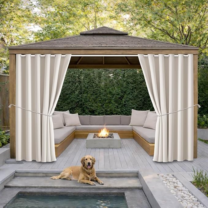 Waterproof Outdoor Curtain W84 x L84 by DivaenCamino