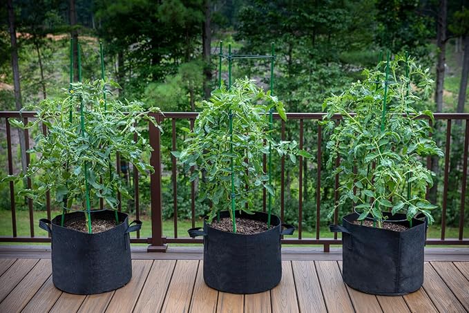 Gardzen 10-Pack 7 Gallon Grow Bags, 300G Thickened Aeration Fabric Pots - Image 8