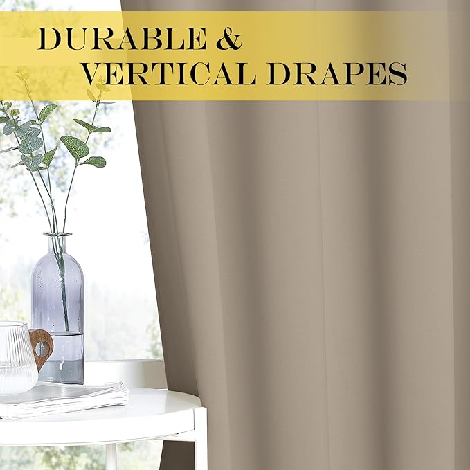 NICETOWN Bedroom Curtain Room Darkening Drapery 102 inches Length - Image 6