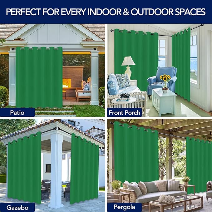 PureFit Outdoor Curtains for Patio Waterproof Weatherproof, UV and Fade - Image 5