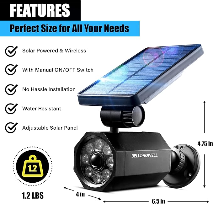 Bell+Howell Bionic Spotlight Motion Solar Spot Lights Outdoor Waterproof - Image 7