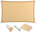 Eden's Decor Straight Flat-Edged Sun Shade Sail Rectangular 18' x 21' Beige by EdensDecorInc