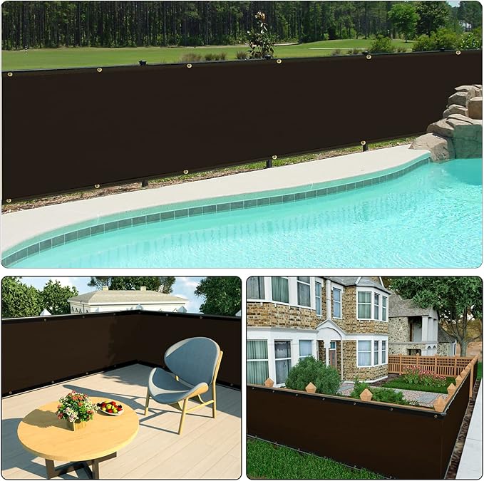 UPGRADE Privacy Screen 6' x 25' Fence Commercial Shade Cover - Image 8