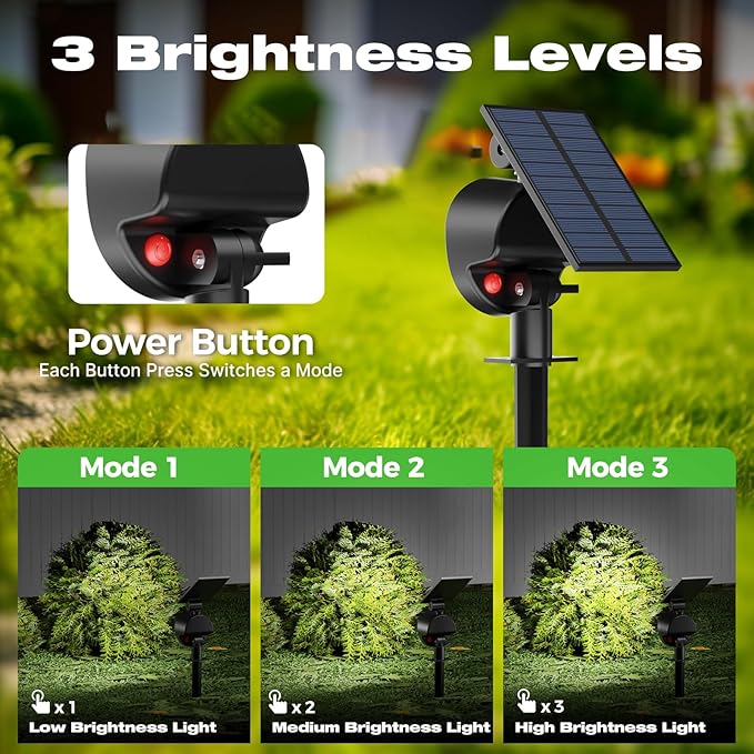 nipify 6 Pack Solar Spot Lights Outdoor Waterproof - Image 3
