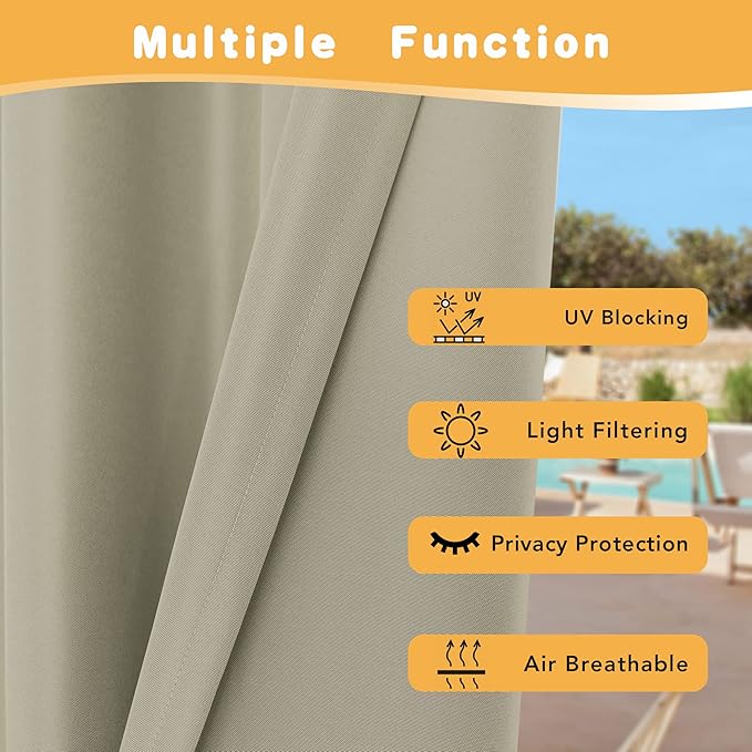 HolidayIdeas Extra Wide Outdoor Curtains - Image 3