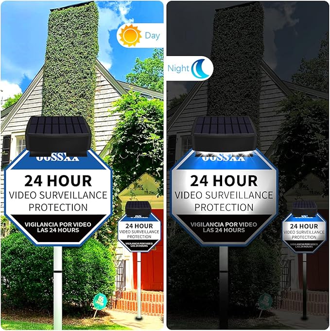 OOSSXX Solar Power Deck LED Light Clip-On Yard Security Sign Spotlight - Image 5