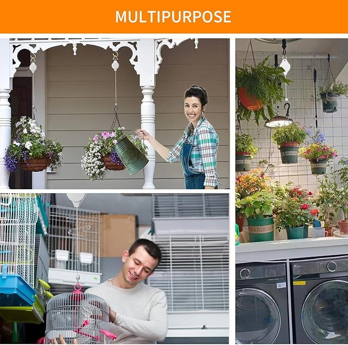 5PCS Adjustable Retractable Plant Pulley Hangers - Image 7