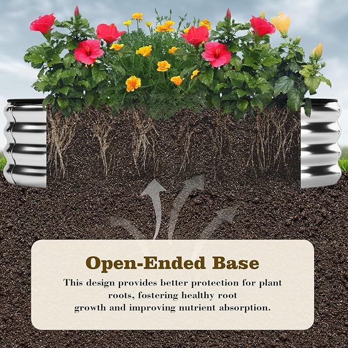 Galvanized Metal Planter Raised Garden Bed Kit - Image 5