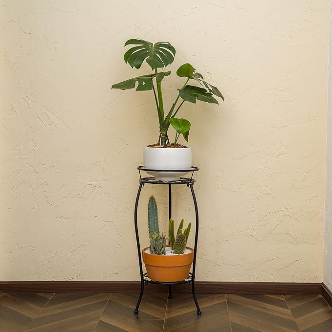 FaithLand 2 Pack Metal Plant Stands, Tall Planter Holder Indoor Outdoor - Image 8