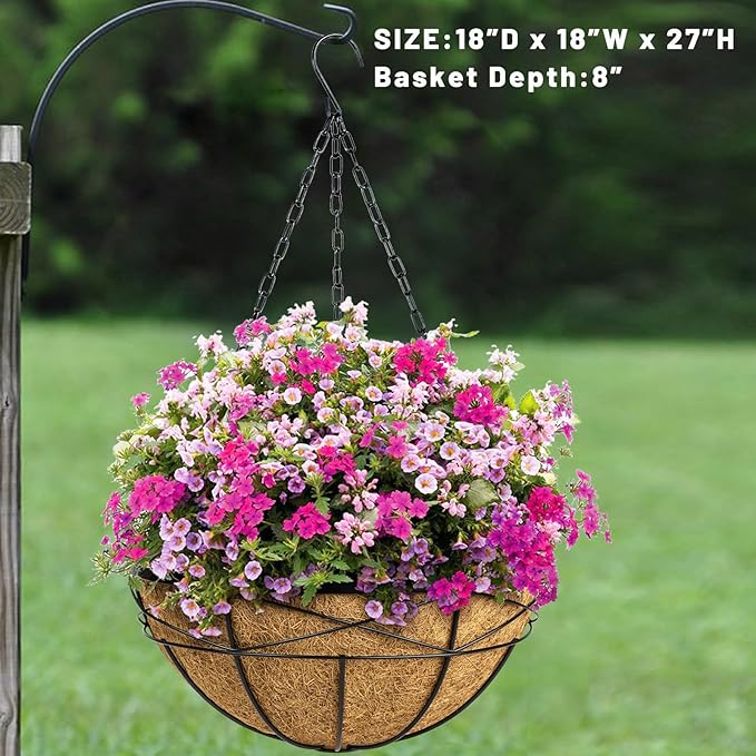 4 Pack 18 Inch Hanging Planters - Image 7