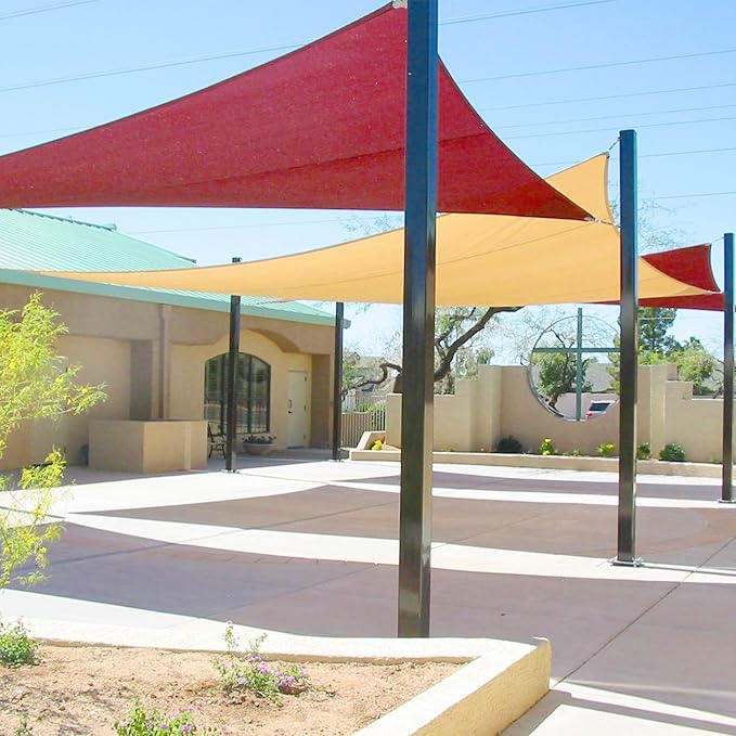 E&K Sunrise 19' x 19' x 19' Sun Shade Sail Triangle Canopy Shade Cover UV Block - Image 8
