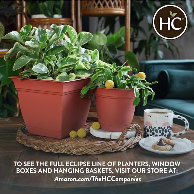 The HC Companies 12 Inch Eclipse Round Planter Pots - Image 5