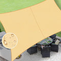 LOVE STORY Rectangle 10'x12' Waterproof Sun Shade Sail Canopy UV Block by LOVESTORY