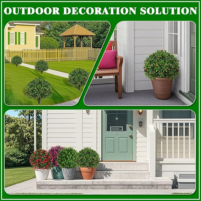 2 Pack Artificial Olive Topiary Tree, Artificial Shrub Bushes - Image 7