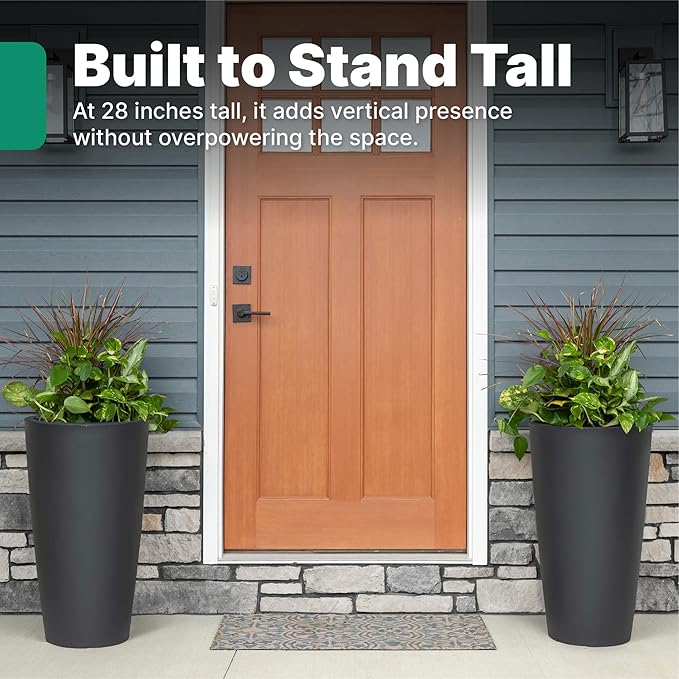 Step2 Tremont Tall Round Tapered Planter, Indoor/Outdoor Plants, Efficient - Image 4