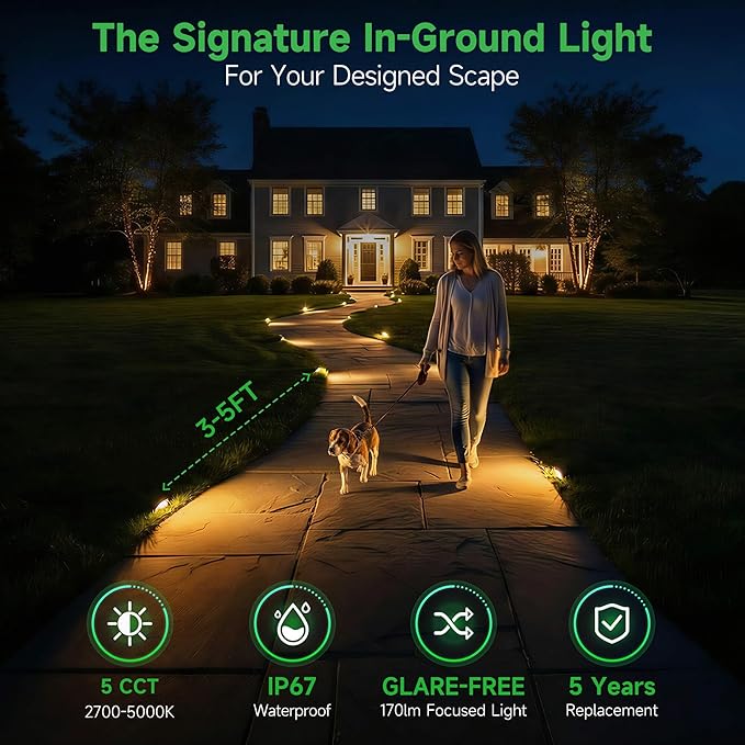 In Ground Well Lights 2700K - 12V Wired One Directional Inground Fixture - Image 2