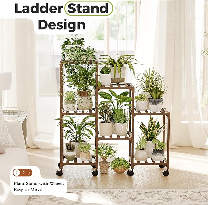 Bamworld Plant Stand with Wheels - Image 2