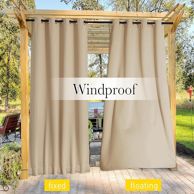 NICETOWN 2 Panels Outdoor Curtains - Image 5