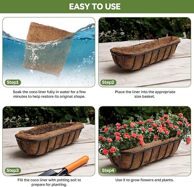 3Pcs Trough Coco Liner 30" Coco Coir Liners - Image 4