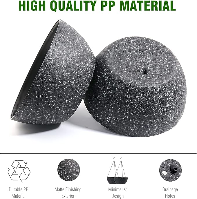 10 inch Hanging Planters for Outdoor Indoor Plants - Image 3