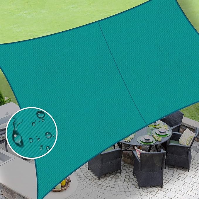 LOVE STORY Rectangle 10'x14' Waterproof Sun Shade Sail Canopy UV Block by LOVESTORY