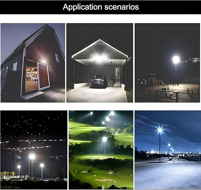 4Pack LED Flood Light Outdoor, 50W LED Work Light 5500lmwith 6FT US Plug - Image 7