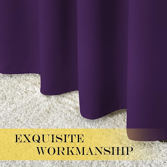 NICETOWN Blackout Sliding Door Curtains 84 Inch Length, Extra Wide Room Divider - Image 5