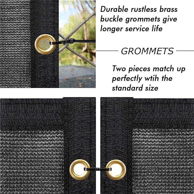 UPGRADE Privacy Fence Screen 5'x55' Black Outdoor 90% Visibility Blockage 170 - Image 3